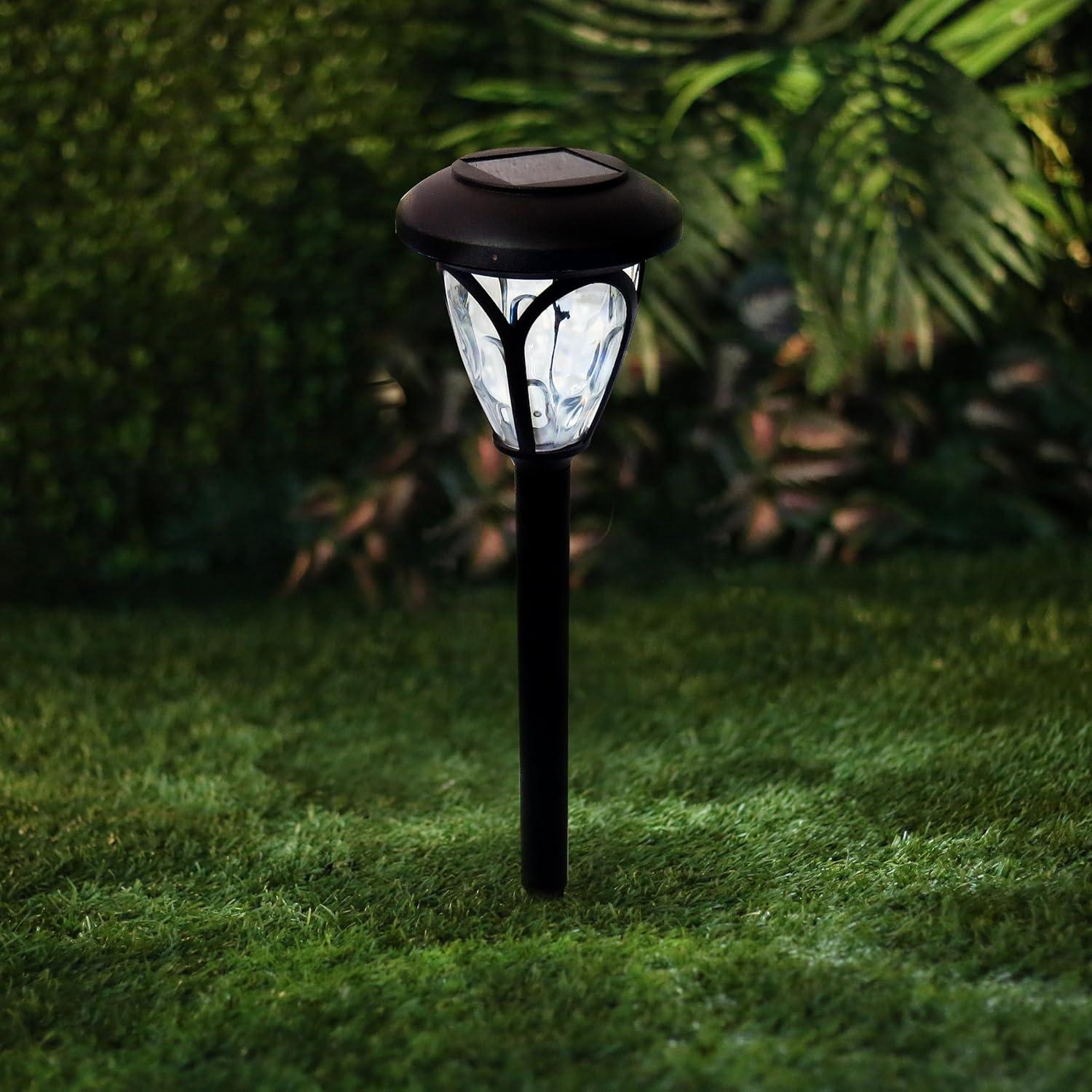 17" Brown Solar Powered LED Pathway Light Set of 8