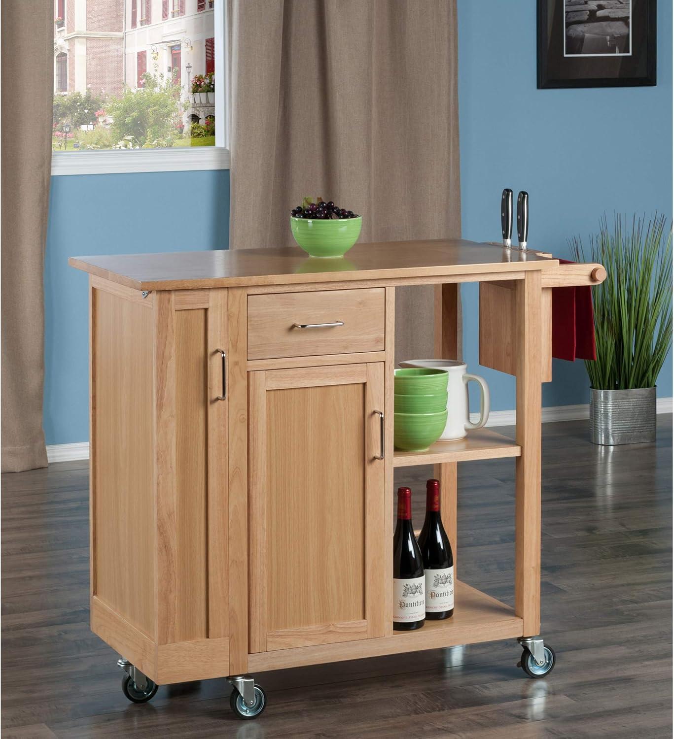 Skyline Decor Douglas 35.63'' H x 42.52'' W Utility Cart with Wheels