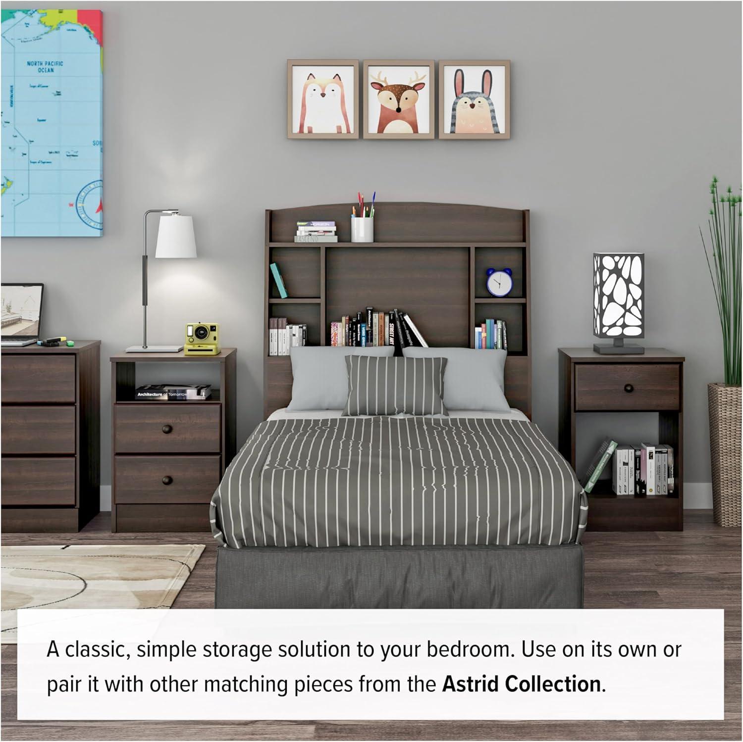 Prepac Astrid Dresser Espresso: Wood Composite Frame, 6-Drawer Storage for Bedroom, 28.25" High