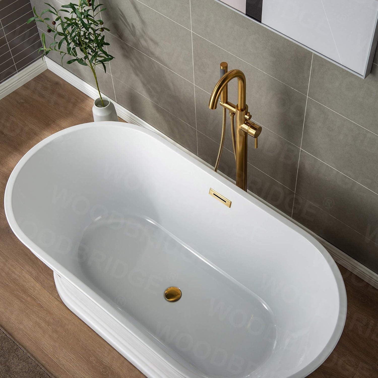 Cove Floor Freestanding Tub Filler with Diverter