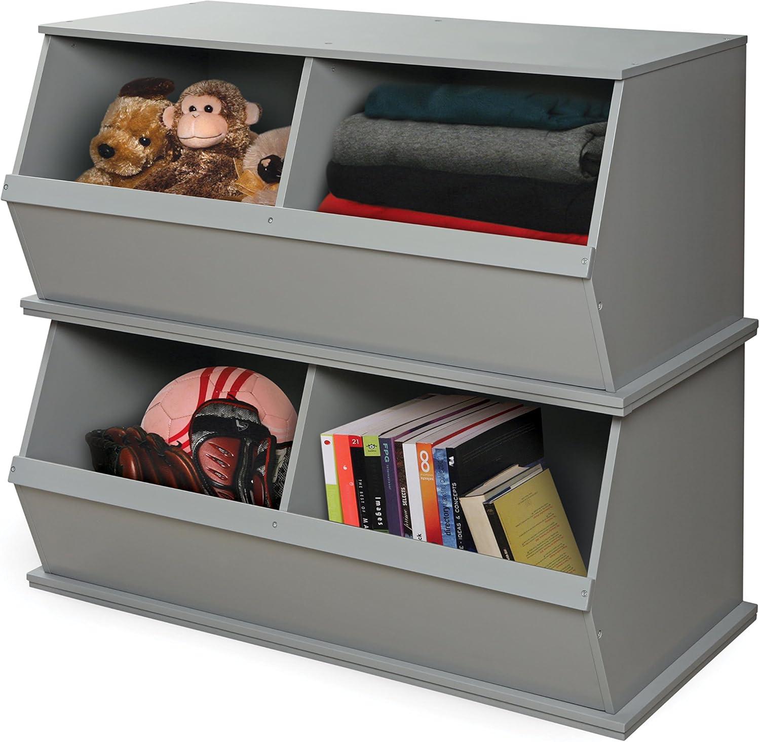 Badger Basket Two Bin Stackable Storage Cubby