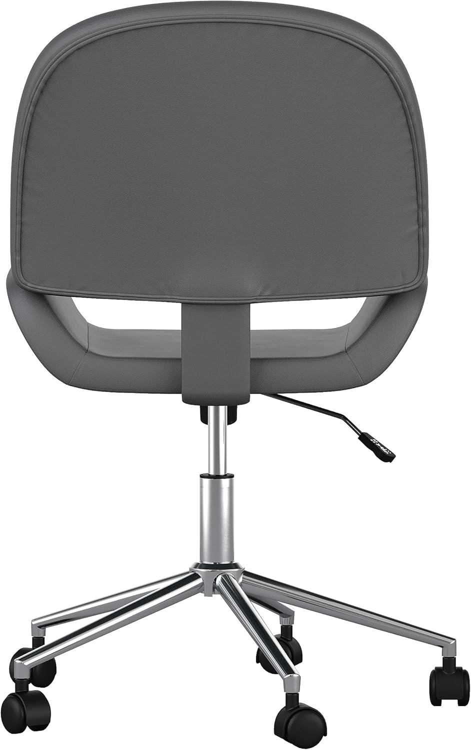 Hargrove Martha Stewart Upholstered Armless Swivel Home Office Chair