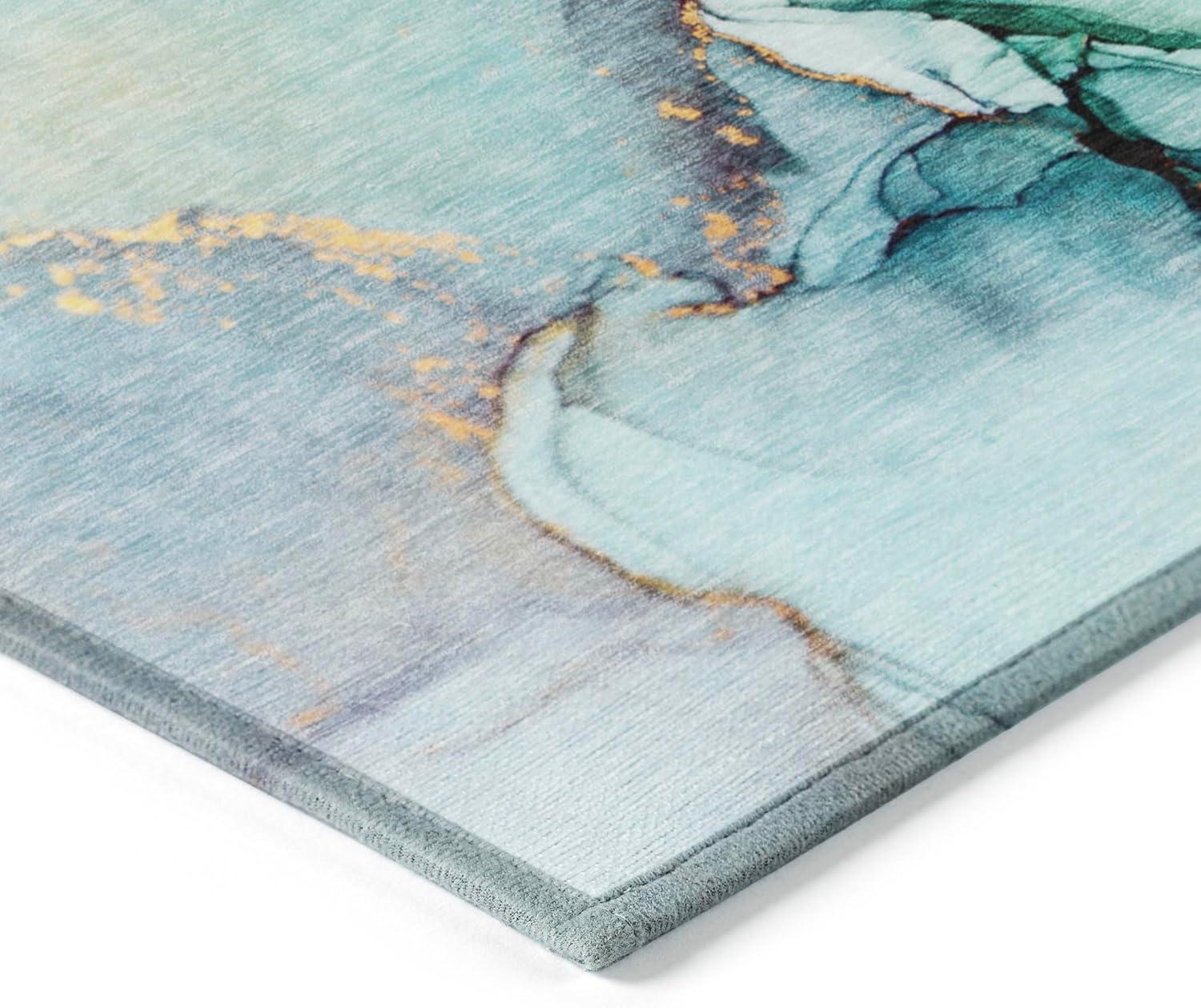 Addison Rugs Chantille ACN506 Teal 8' x 10' Indoor Outdoor Area Rug, Easy Clean, Machine Washable, Non Shedding, Bedroom, Living Room, Dining Room, Kitchen, Patio Rug