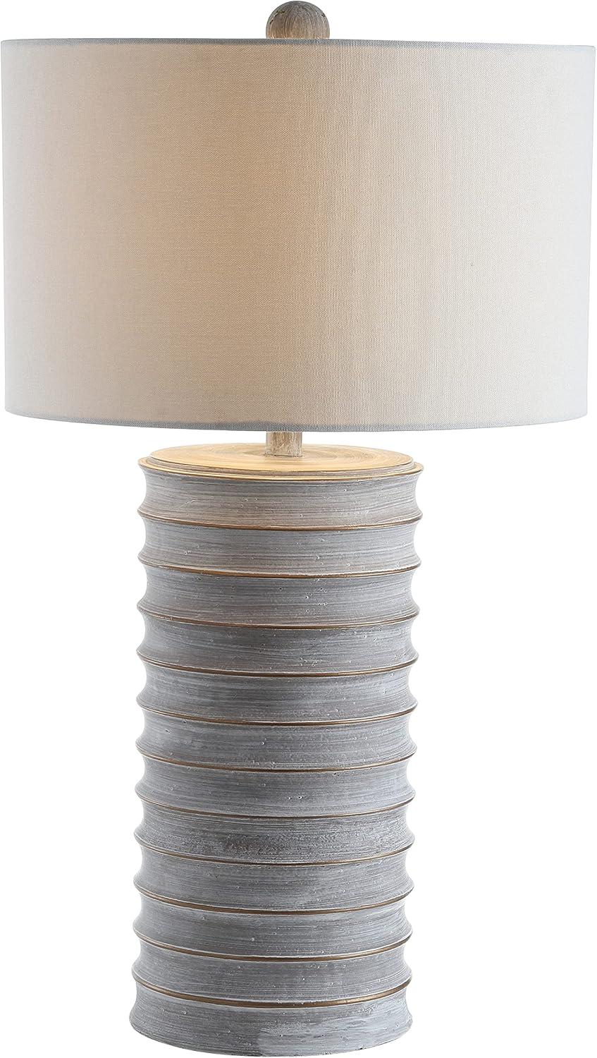 Classical Elegance White Wash Resin Table Lamp Set