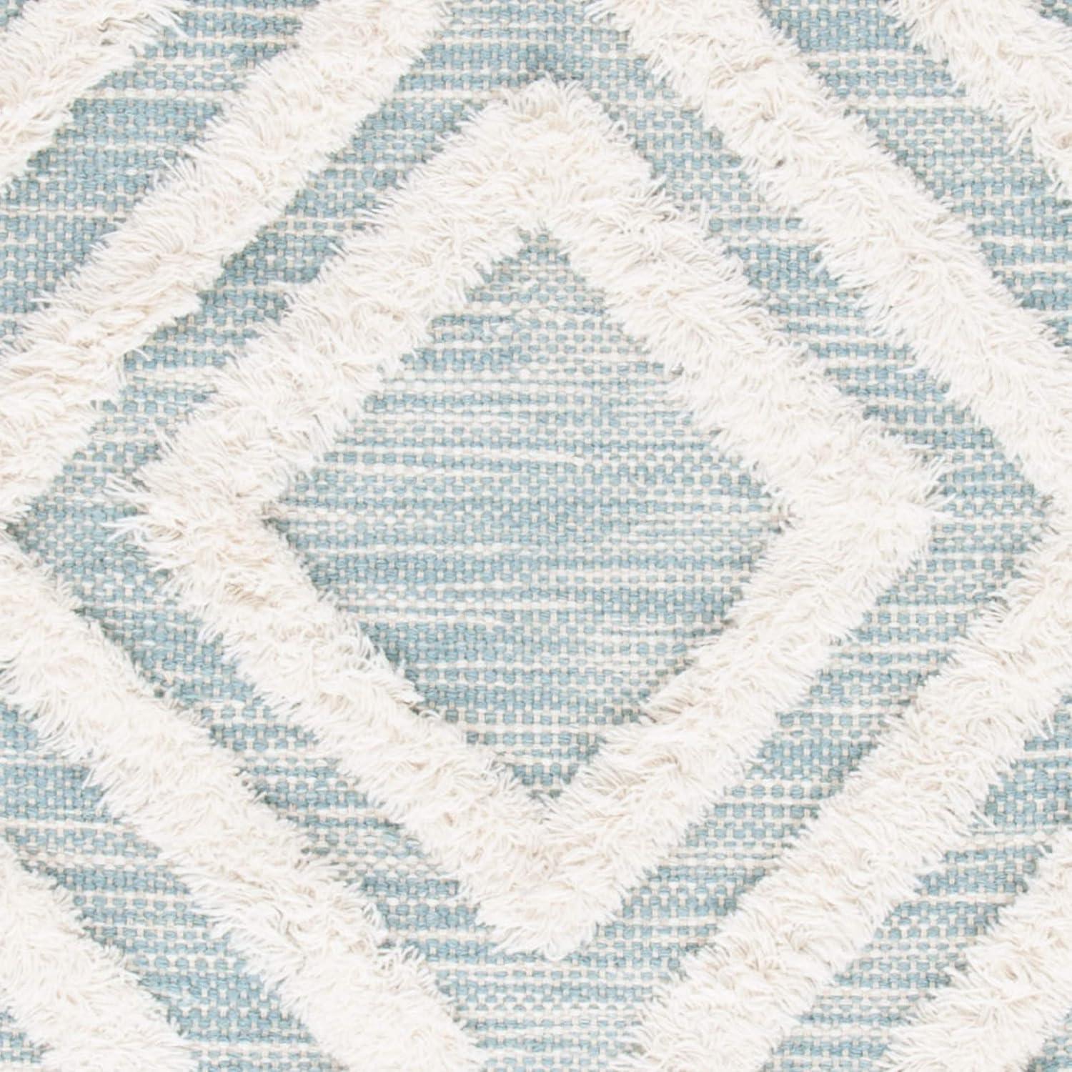 Kenya KNY331 Hand Tufted Area Rug - Aqua/Ivory - 6'x9' - Safavieh.