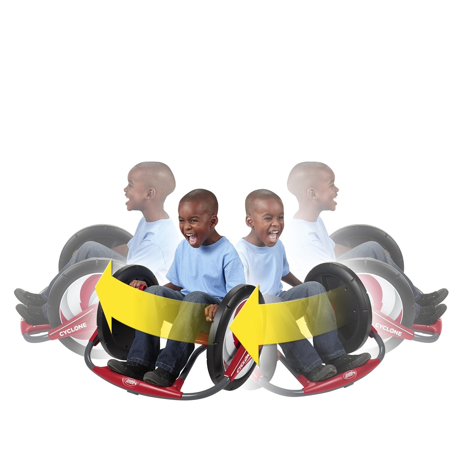 Radio Flyer, Cyclone Ride-on for Kids, Arm Powered, 16" Wheels, Red, Multipack Quantity 1