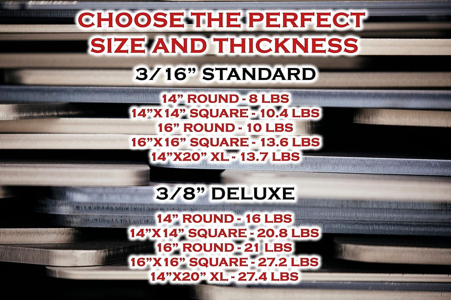 Deluxe Square Steel Pizza Plate 14" x 14"