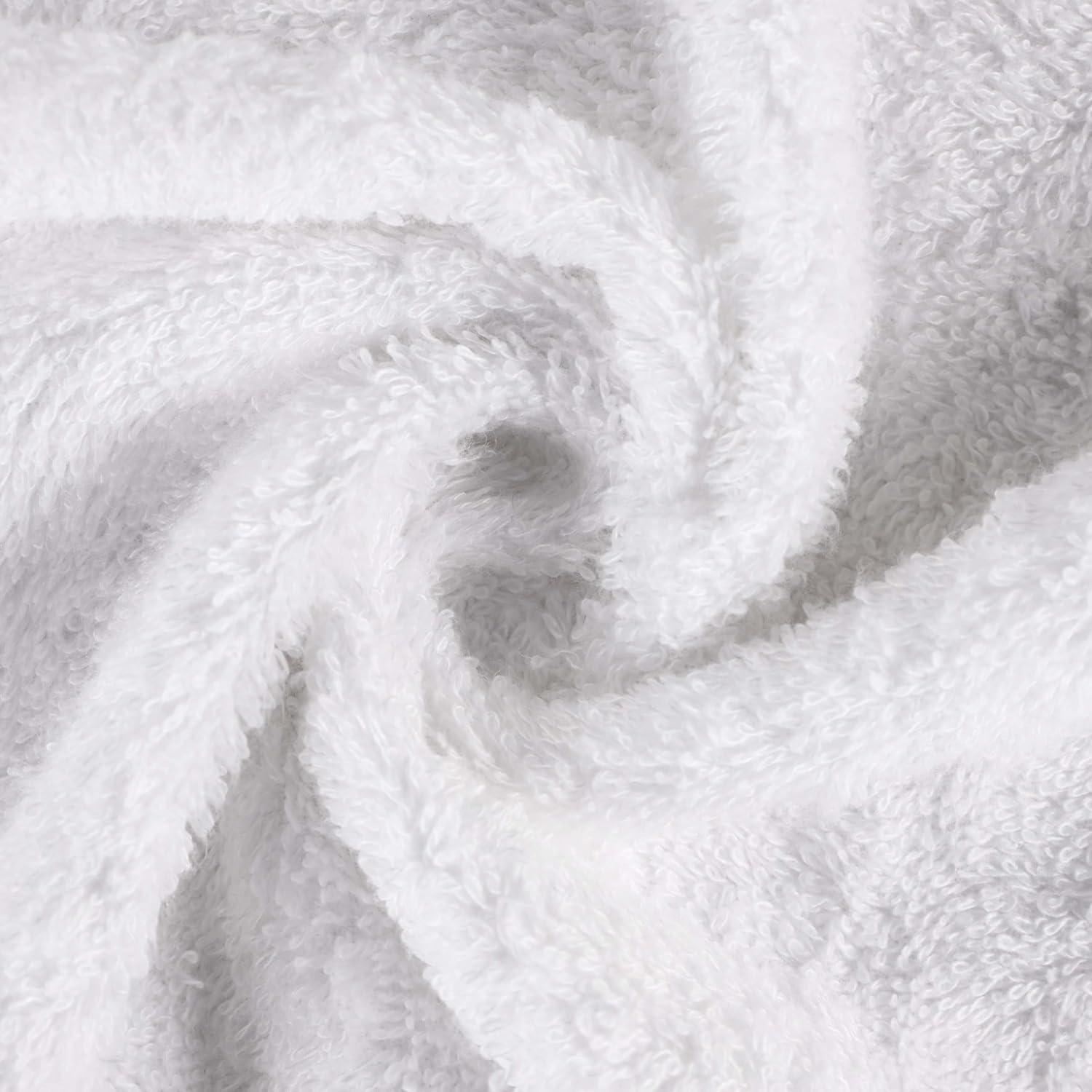 Superior Rayon from Bamboo Soft Modern 6-Piece Towel Set, White