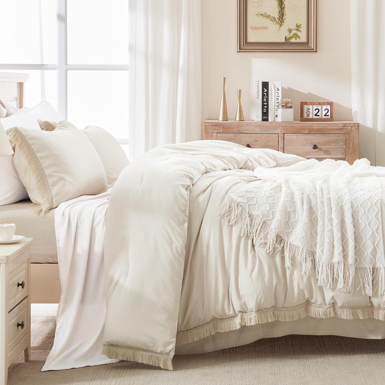 Bedding Comforter Set Beige - 3 Piece - King