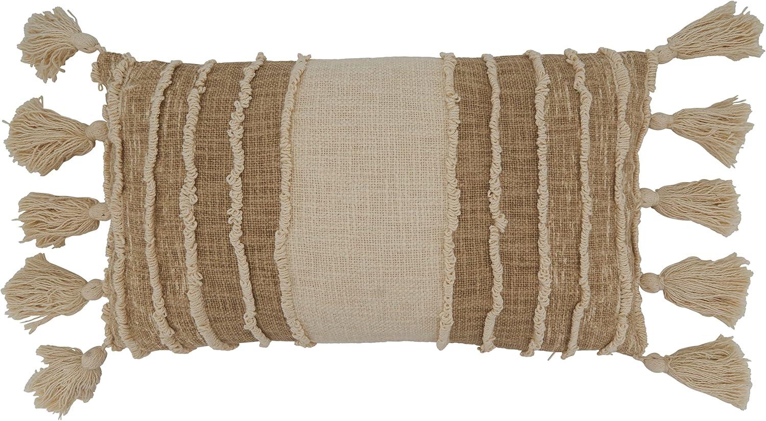 Saro Aziza Collection Tassels Cotton Throw Pillow