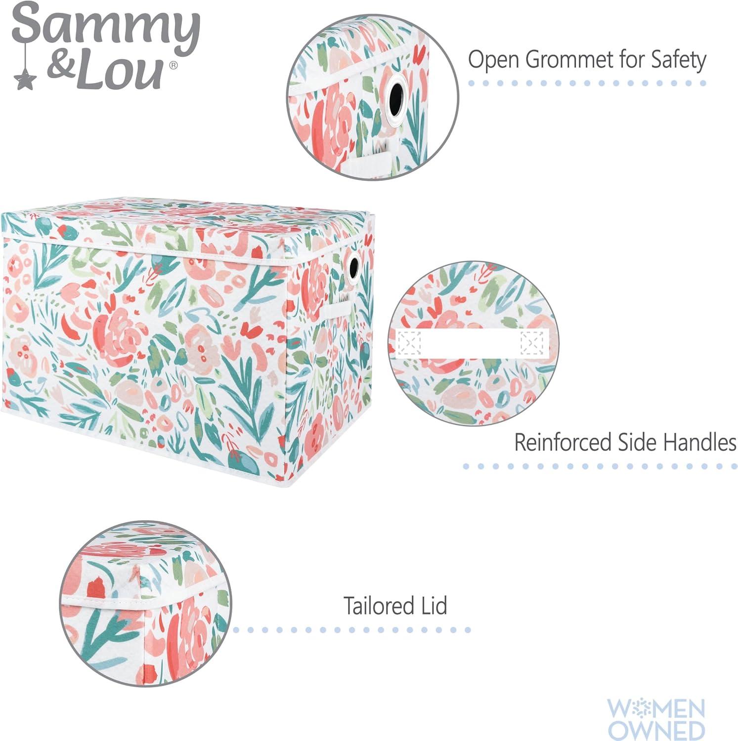 Sammy & Lou Kids' Felt Toy Chest, Toy Storage Box, Painterly Floral