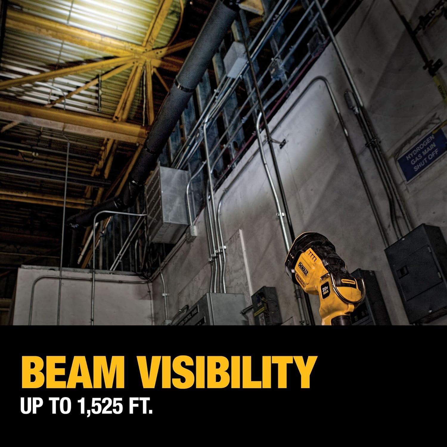 Cordless Yellow/Black LED Jobsite Spotlight with Pivoting Head