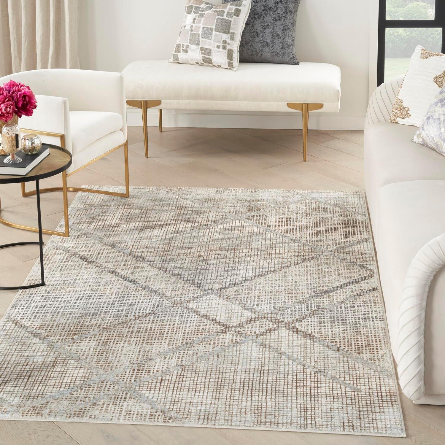 Iliana Abstract Grey/Mocha Area Rug