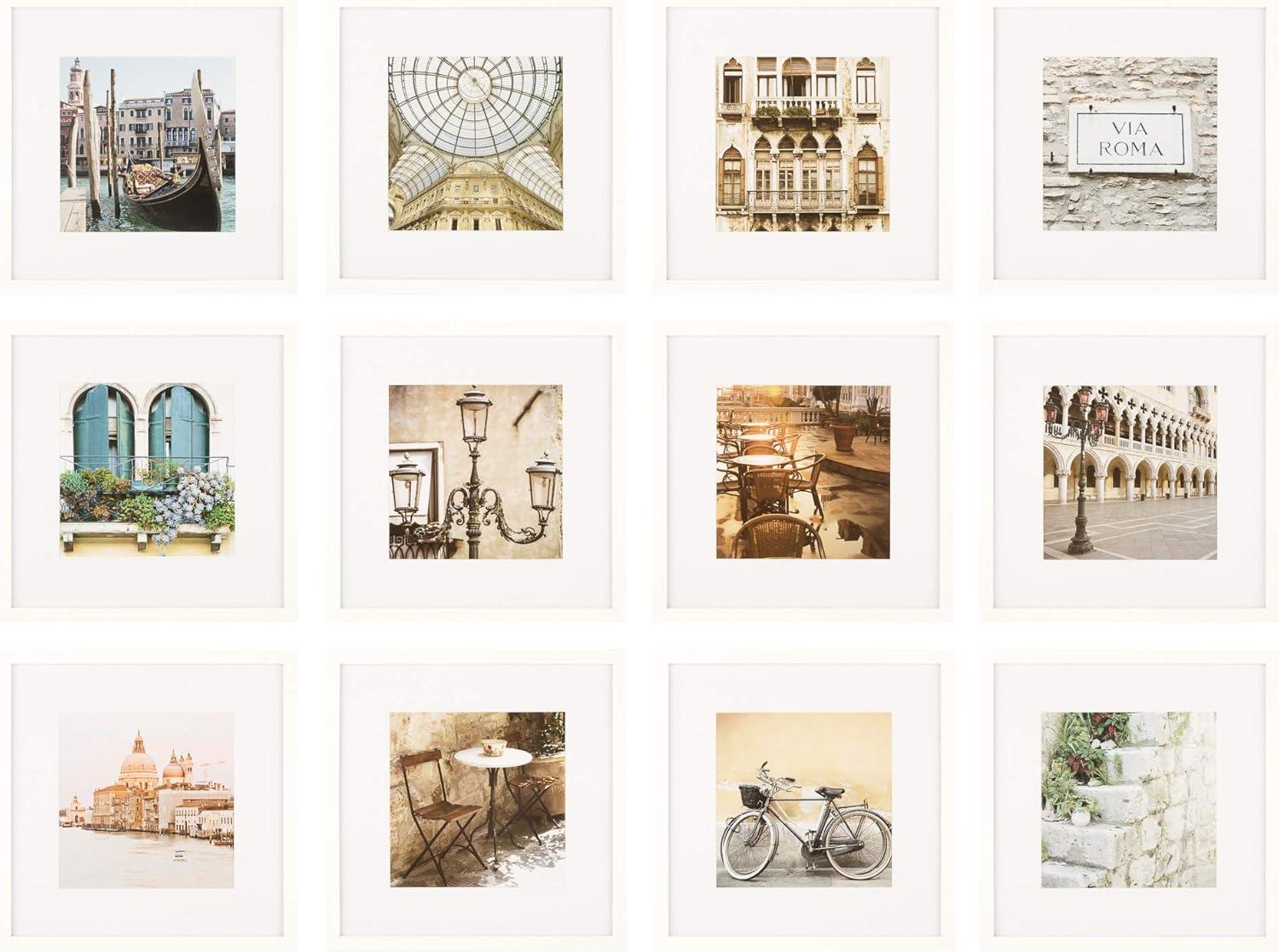 Gallery Perfect Gallery Perfect 12" x 12" Photo Gallery Wall Matted Picture Frame Set (Set of 12)