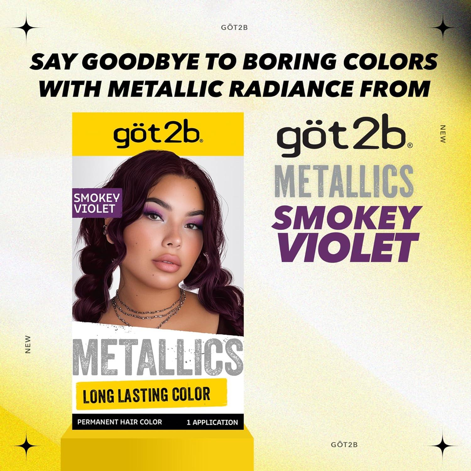 Schwarzkopf Got2b Metallics Permanent Hair Color, M49 Smoky Violet