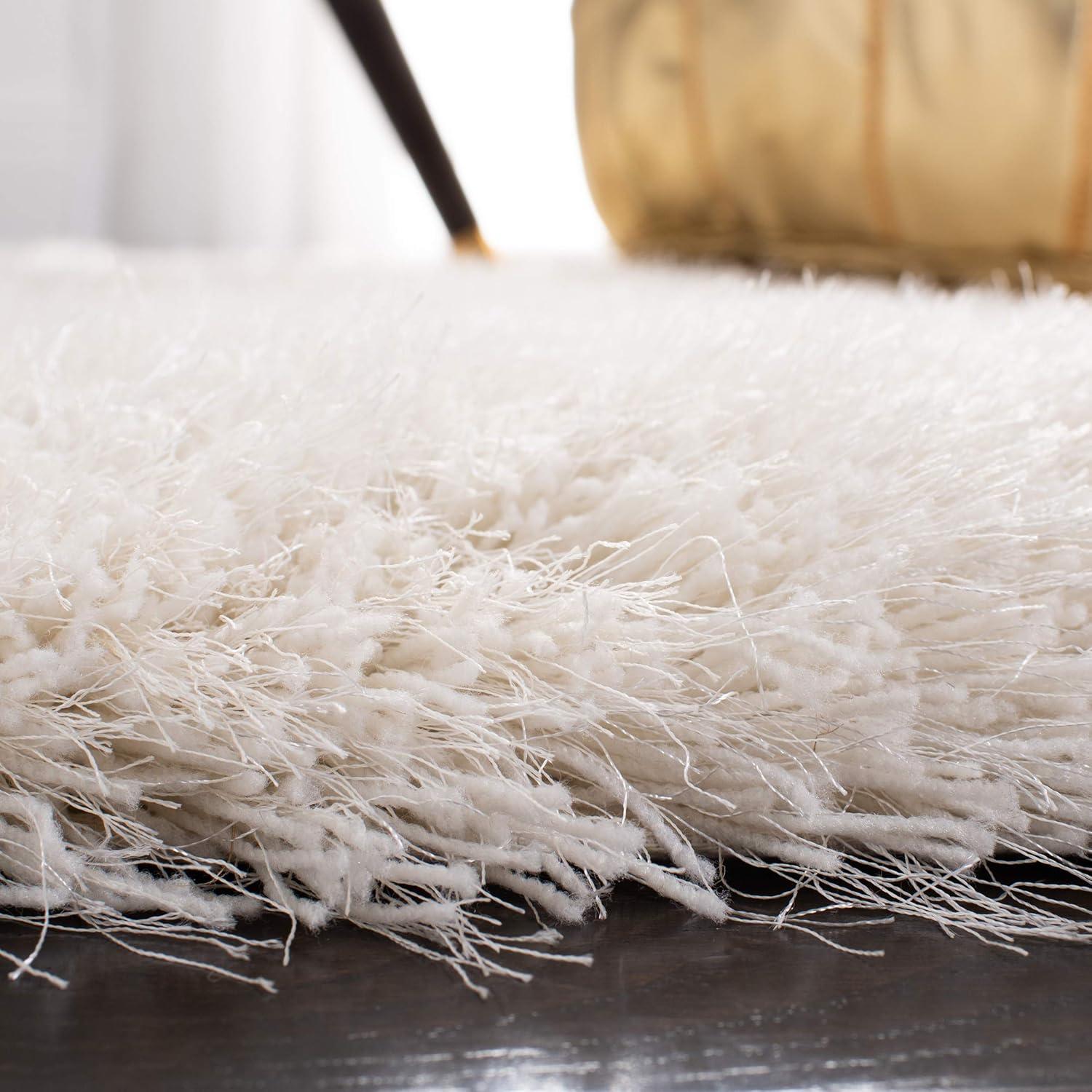 Venice Shag SG256 Hand Tufted Indoor Area Rug - Pearl - 5'x8' - Safavieh