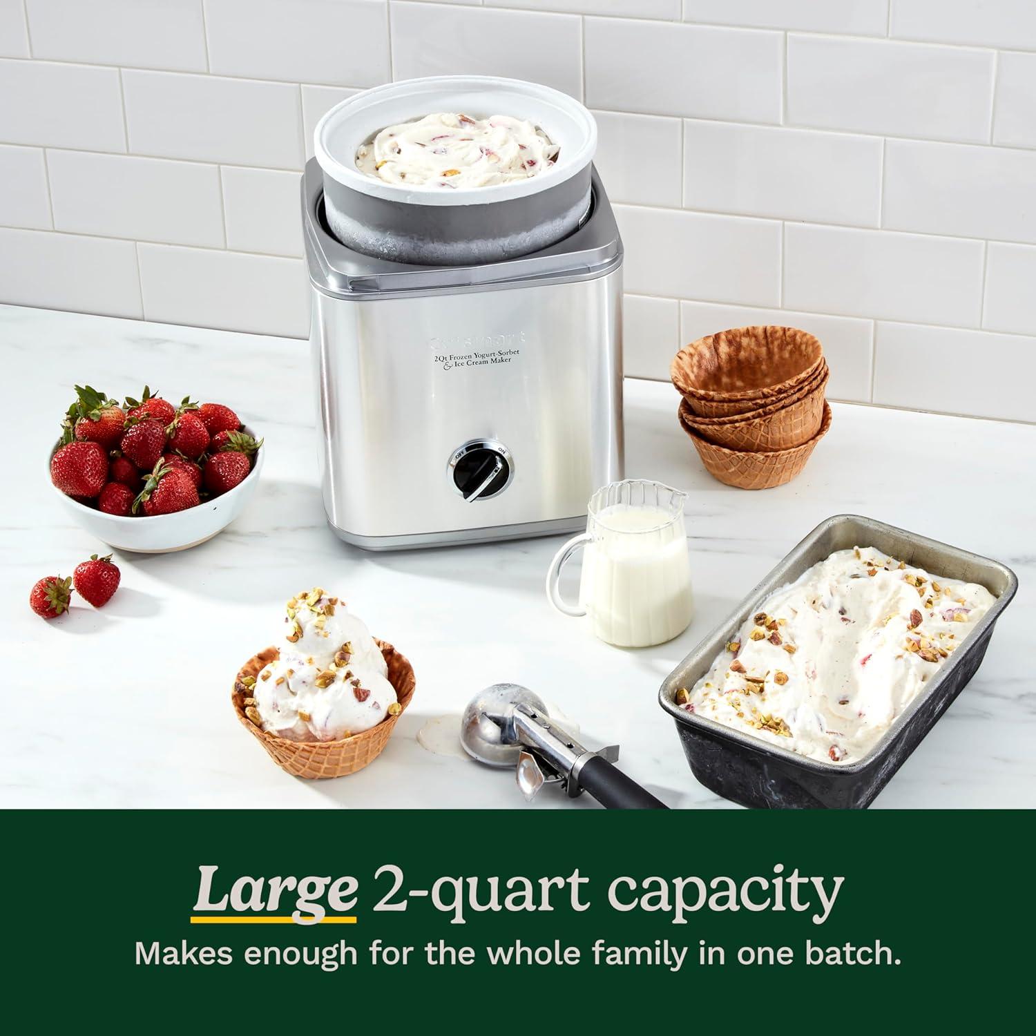 Cuisinart ® Pure Indulgence ™ 2-Qt. Frozen Yogurt, Sorbet and Ice Cream Maker