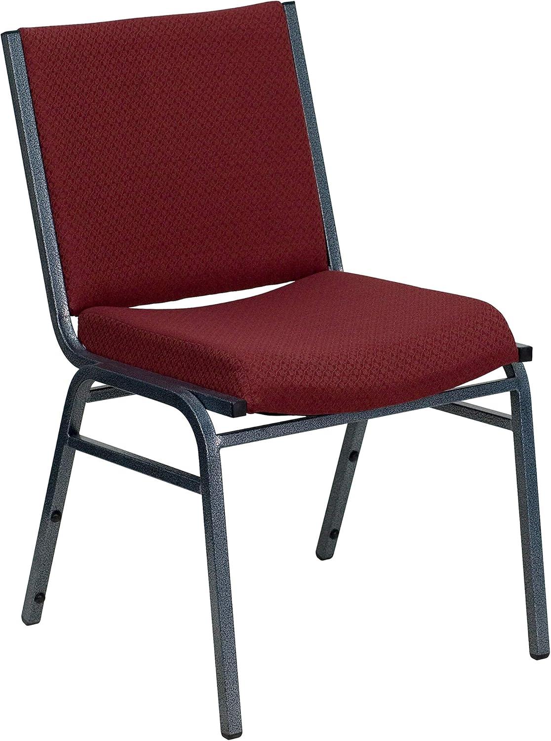 Flash Furniture HERCULES Series Heavy Duty Burgundy Patterned Fabric Stack Chair