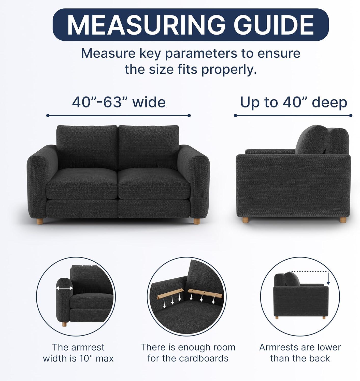 Stretchy Slipcover for Loveseat Sofa - Italian Style & Premium Quality - Mille Righe Collection