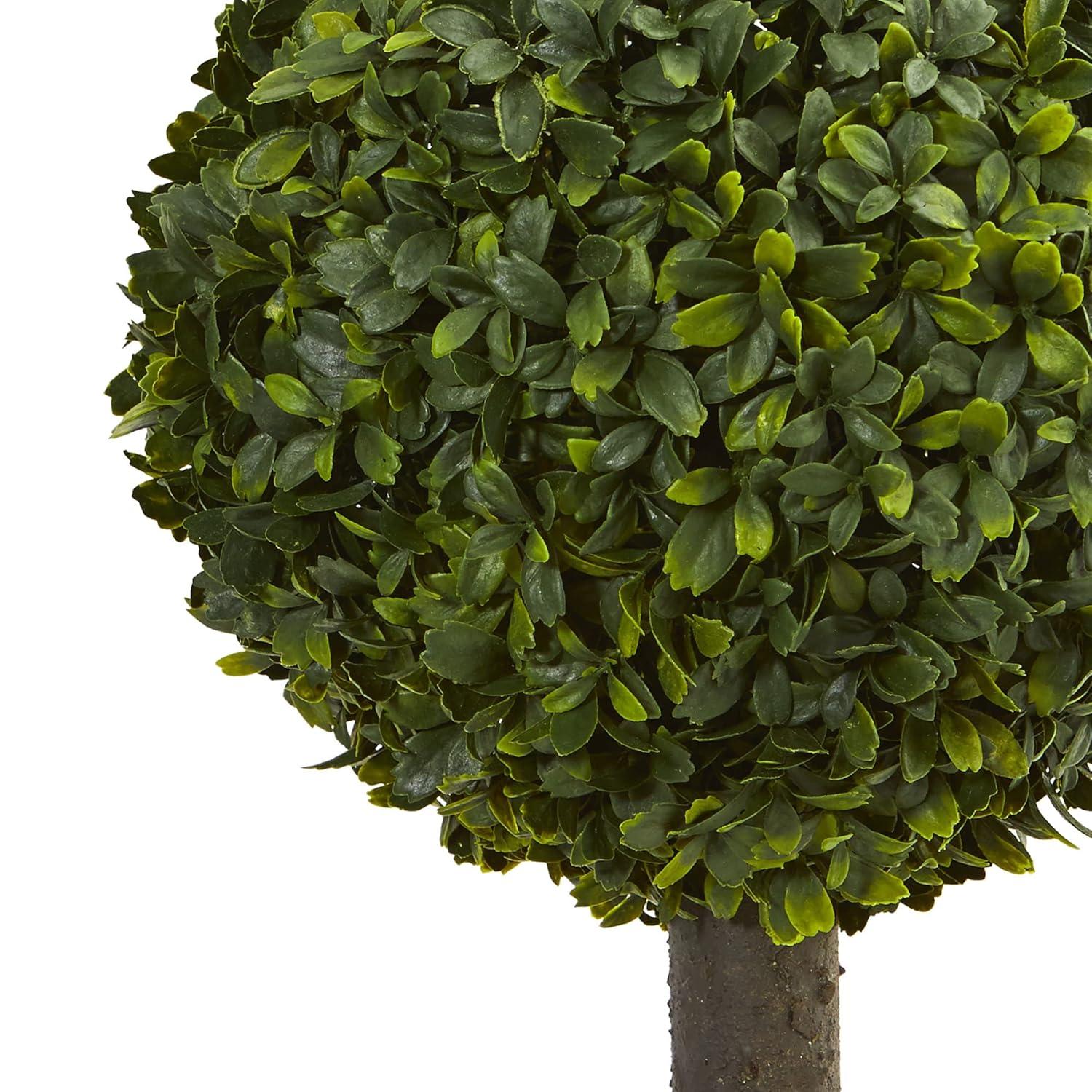 Nearly Natural 21-in Boxwood Ball Topiary Artificial Tree