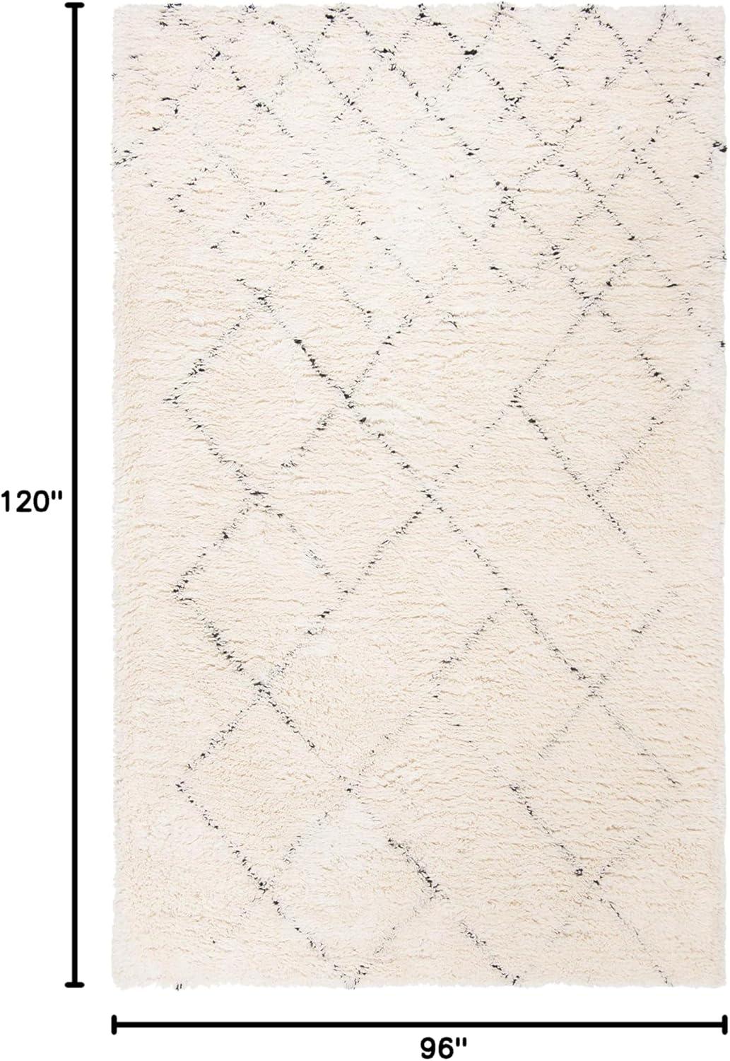 Casablanca CSB914 Hand Tufted Area Rug - Ivory/Black - 8'x10' - Safavieh.