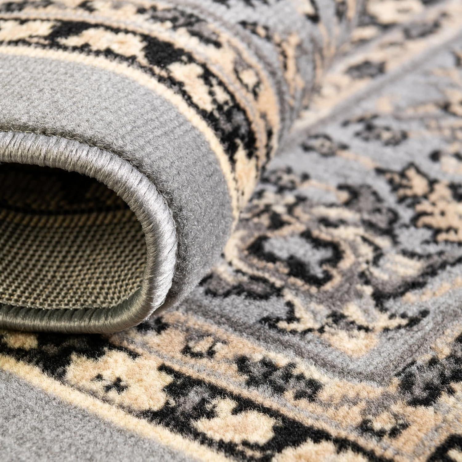 Unique Loom 4' 0 x 4' 0 Sialk Hill Washington Gray Area Rug