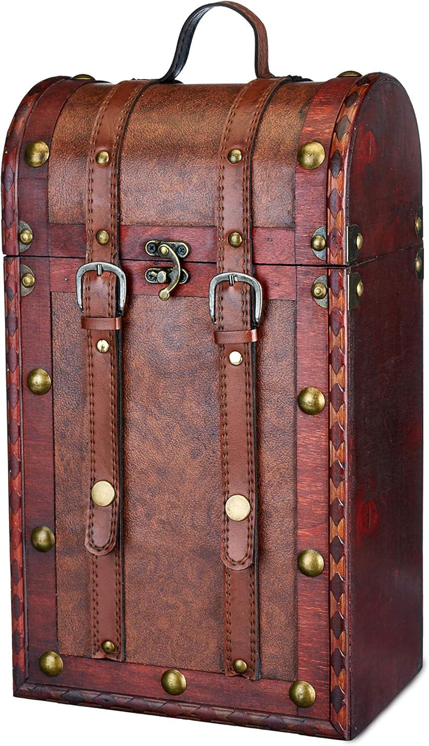 Twine Twine Chateau 2 Bottle Antique Wine Box