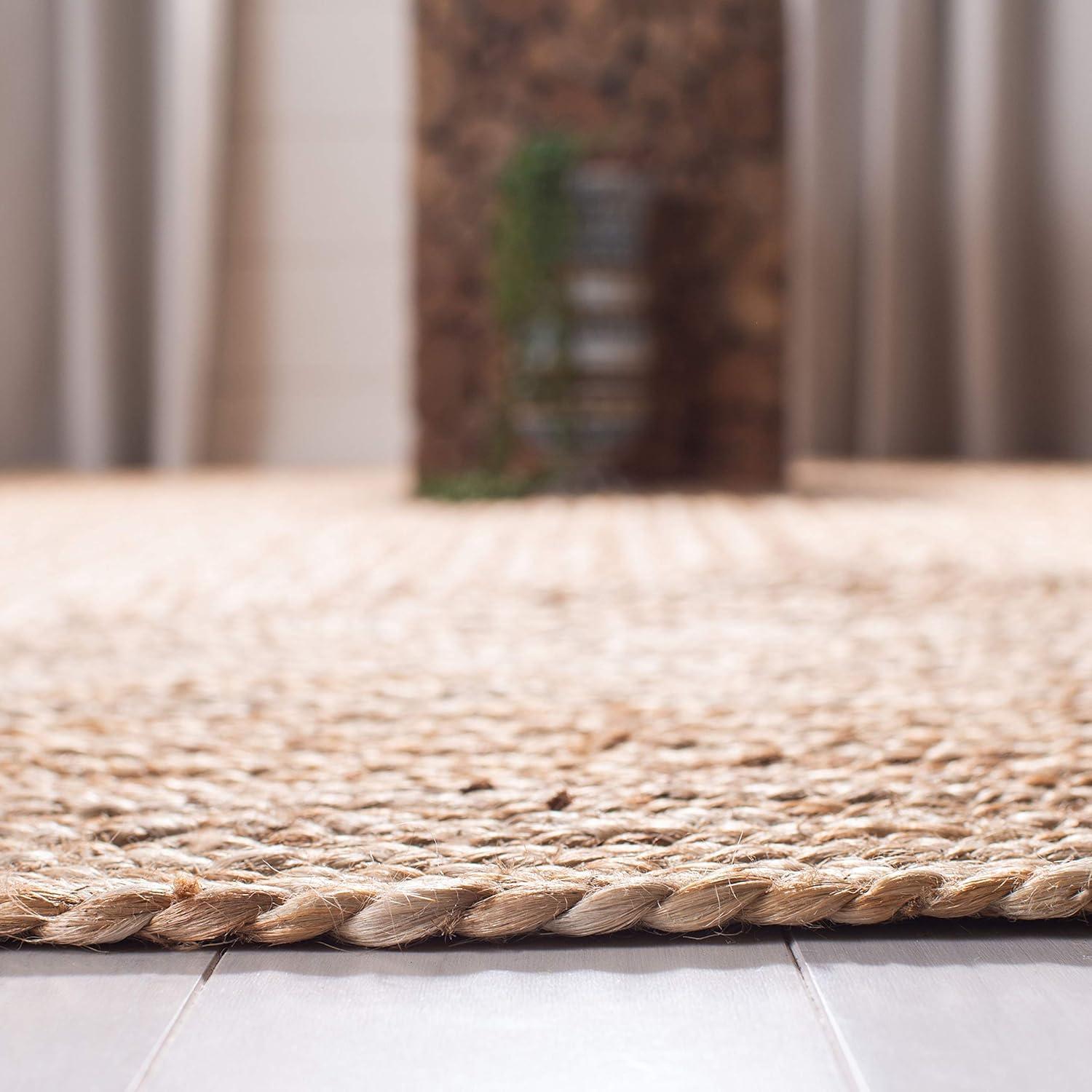 Cape Cod Boho-Chic 36" Square Handwoven Jute Accent Rug