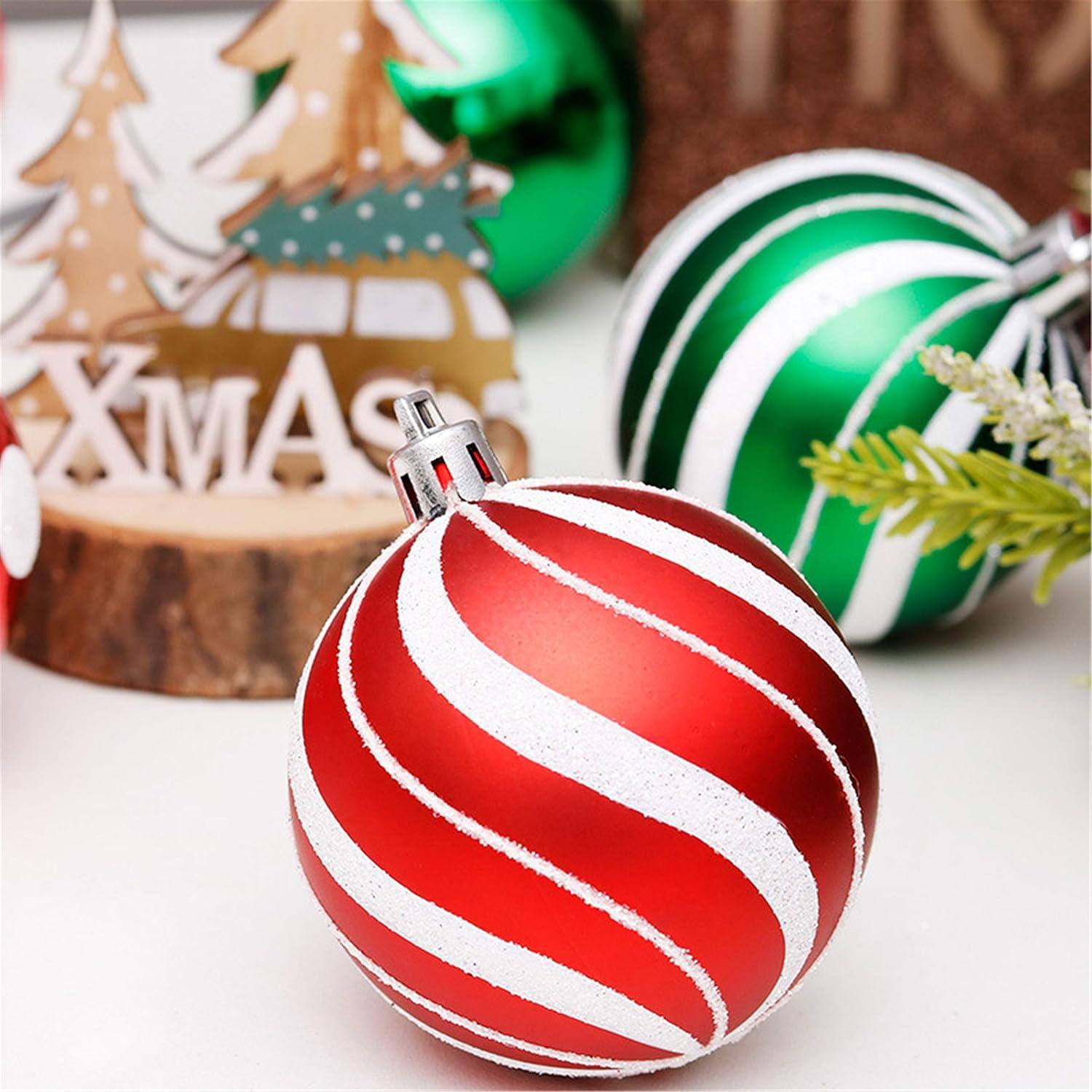 Yoloke 30PCS Christmas Balls Ornaments, Shatterproof Holiday Bulbs Festive Wedding Hanging Ornaments Christmas Tree Decoration (Red&Green)