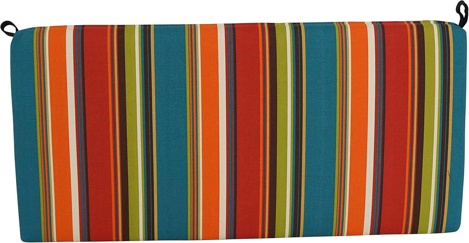 Blazing Needles 42-inch by 19-inch Patterned Outdoor Spun Polyester Loveseat Cushion