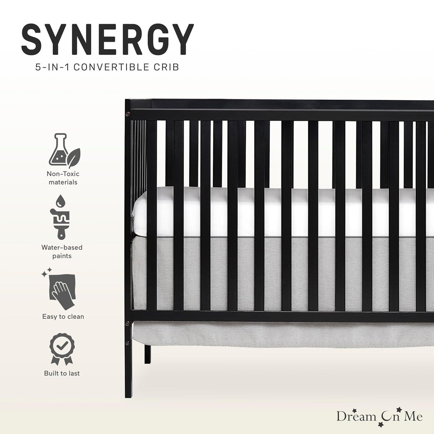 Dream On Me Synergy, 5 in 1 Convertible Crib