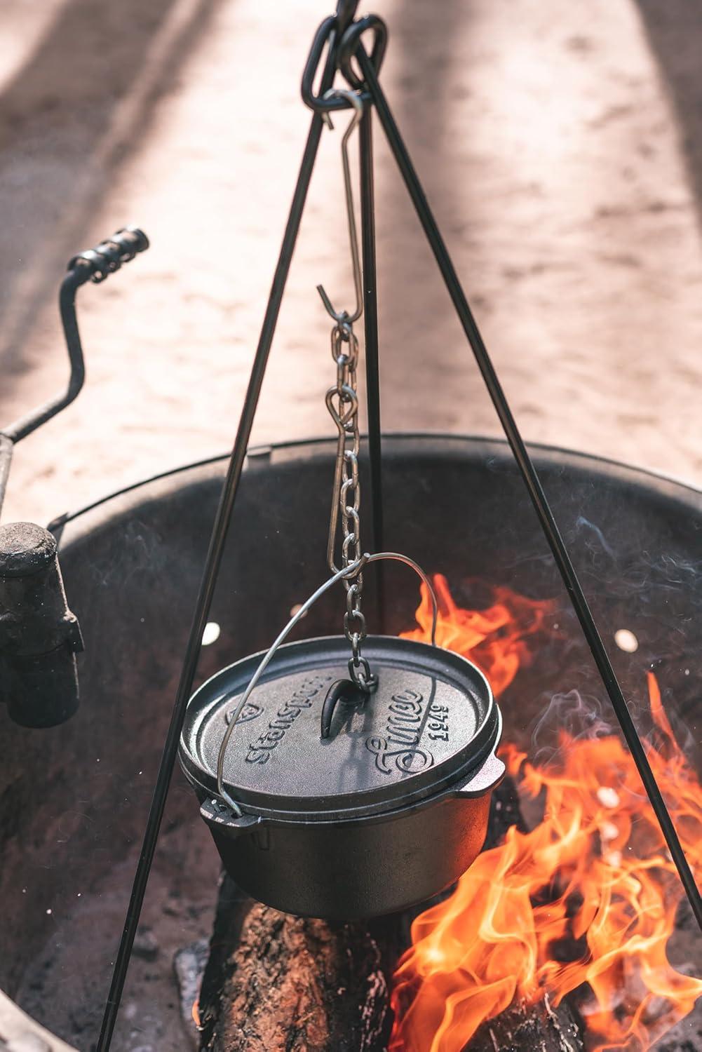 Stansport Stansport 2 QT Pre-Seasoned Cast Iron Dutch Oven Flat Bottom