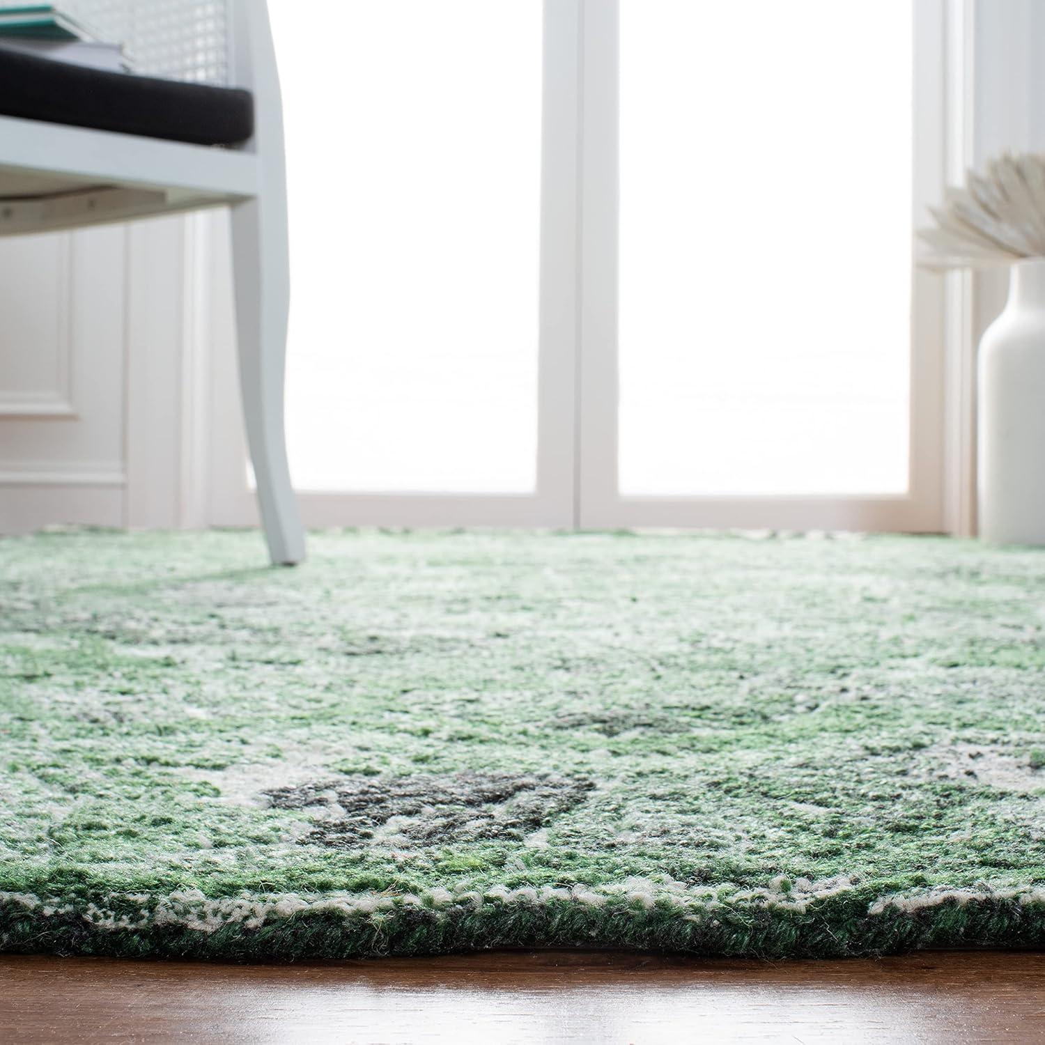Marquee MRQ110 Hand Tufted Area Rug - Green/Ivory - 8'x10' - Safavieh.