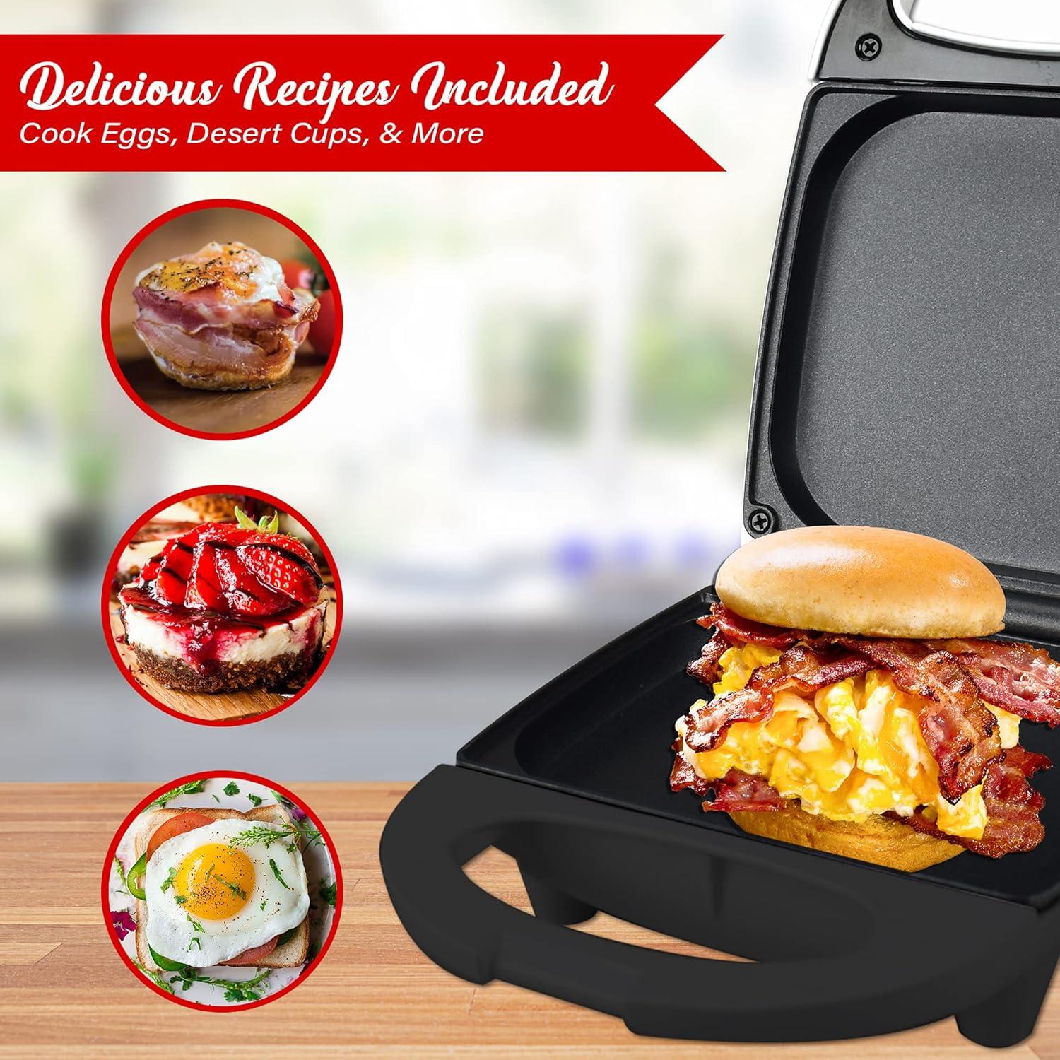 Brentwood TS-256W 530-Watt Mini Sous Vide-Style 8.5in. Length, 3.5in. Height Egg Bite Maker - White