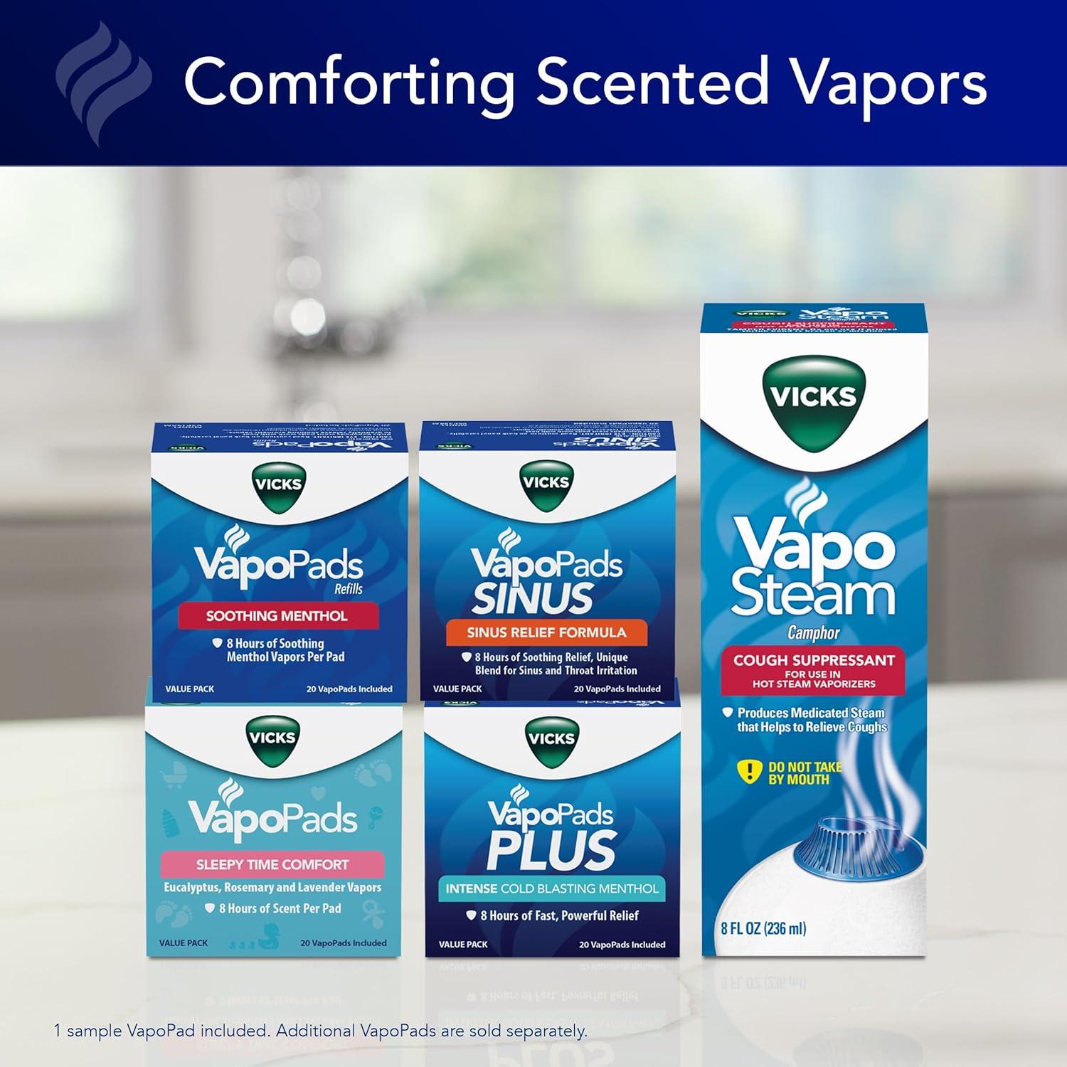 Vicks EasyCare + Top Fill Ultrasonic Cool Mist Humidifier, 400 sq ft, White, VUL585