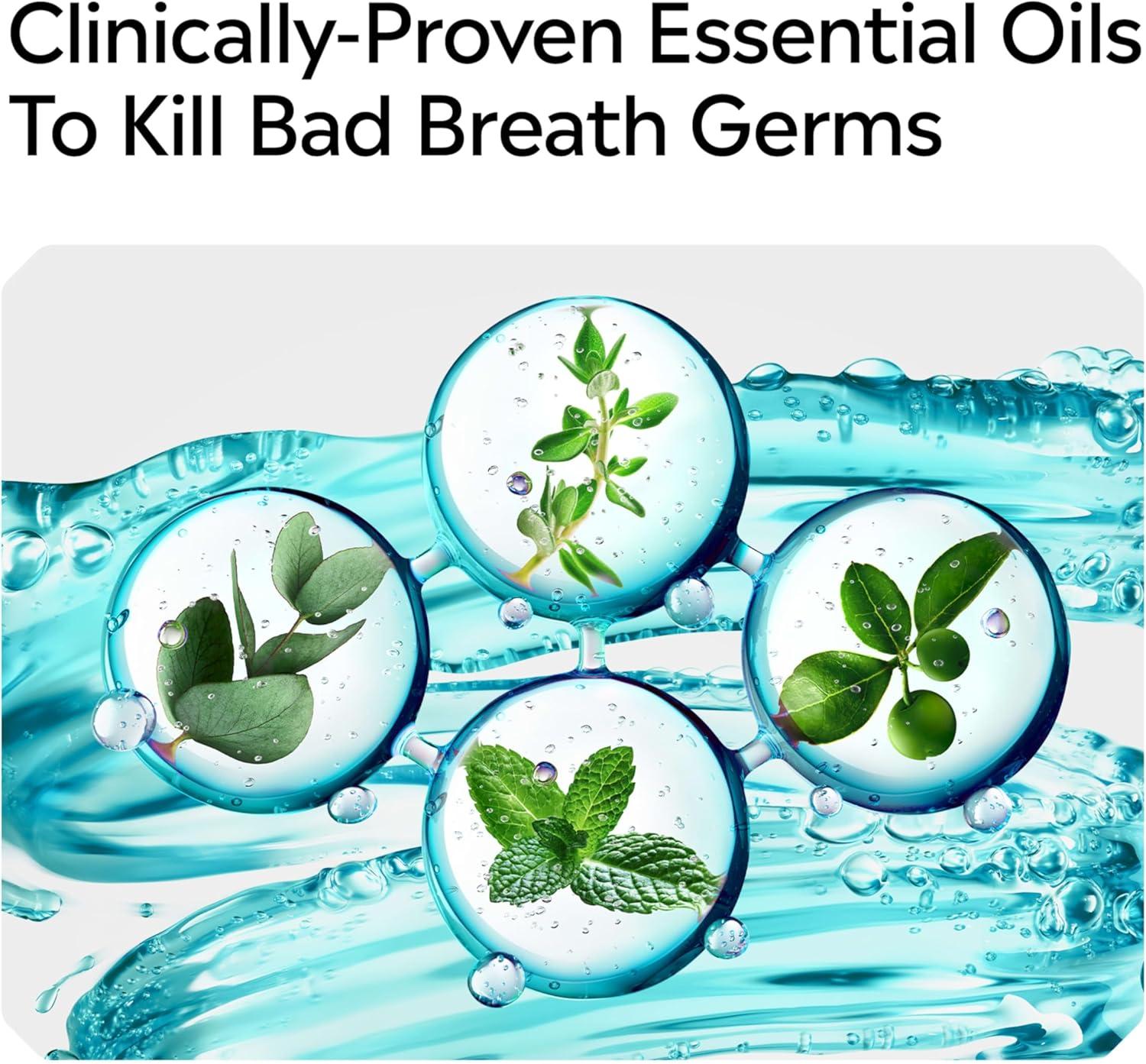 Listerine Zero Alcohol Antiseptic Mouthwash for Bad Breath and Plaque - Cool Mint - 33.8 fl oz