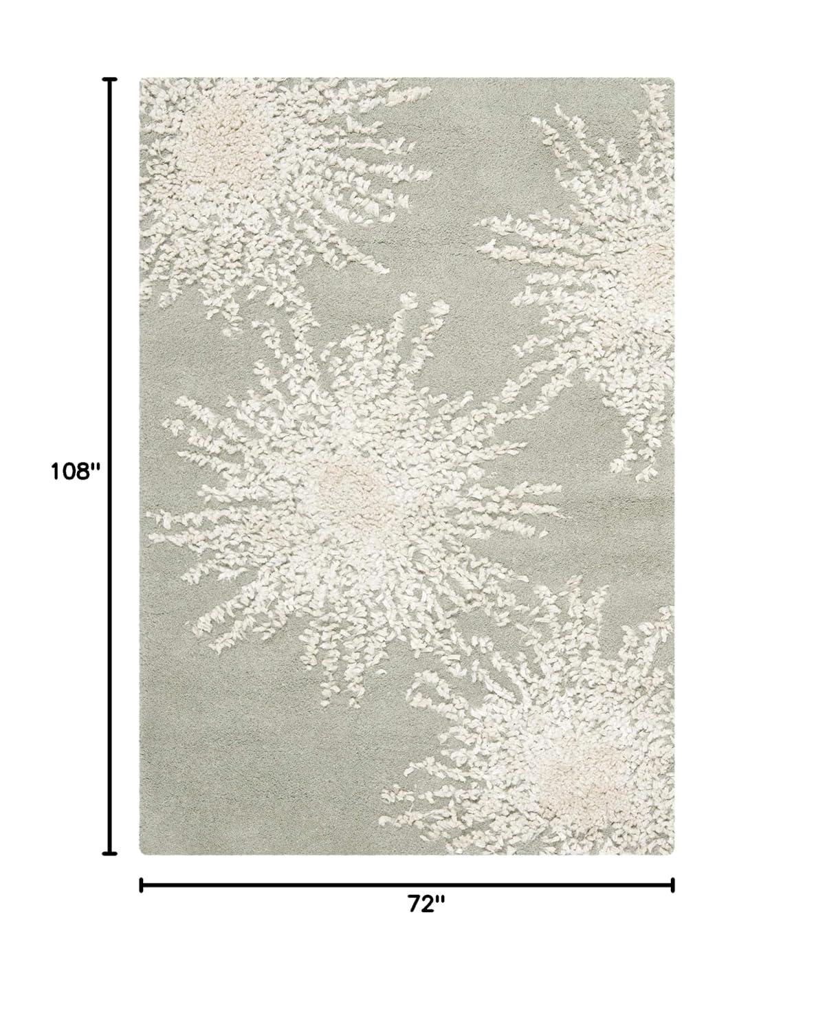 Soho SOH712 Hand Tufted Indoor Area Rug - Grey/Ivory - 6'x9' - Safavieh.