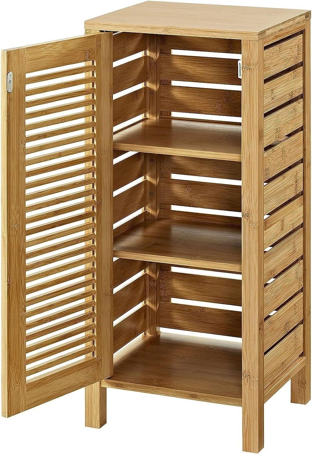 Bracken One-Door Floor Cabinet Natural - Linon