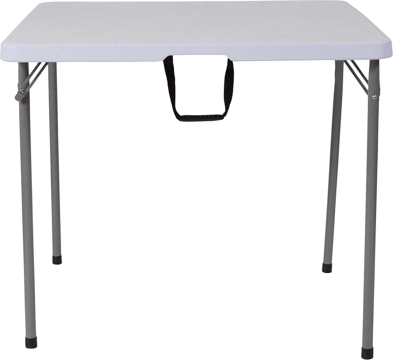 Parker 2.79-Foot Square Bi-Fold Plastic Folding Table w/ Carrying Handle