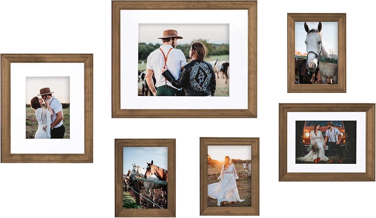 Kate and Laurel 11 x 14 Distressed Picture Frame 6 Count