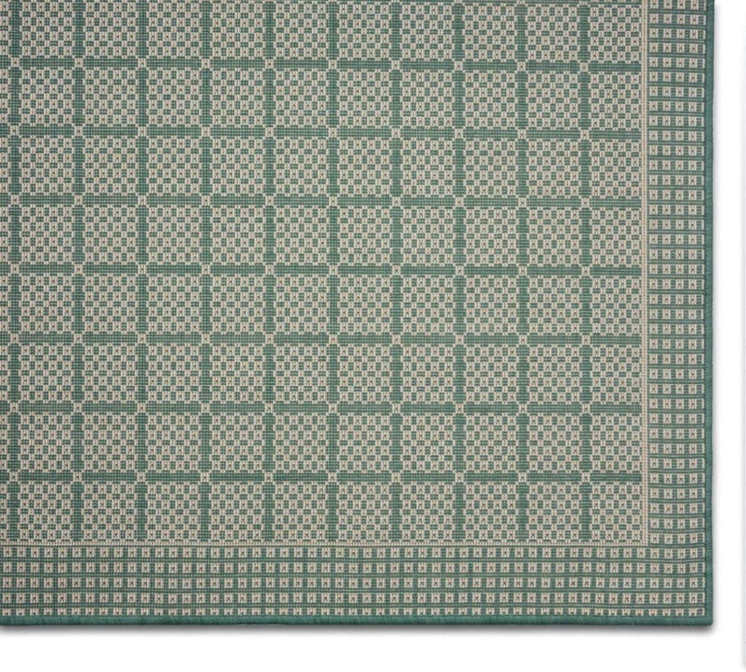 Nicole Miller New York Patio Country Luna Geometric Indoor/Outdoor Area Rug, Green/Beige
