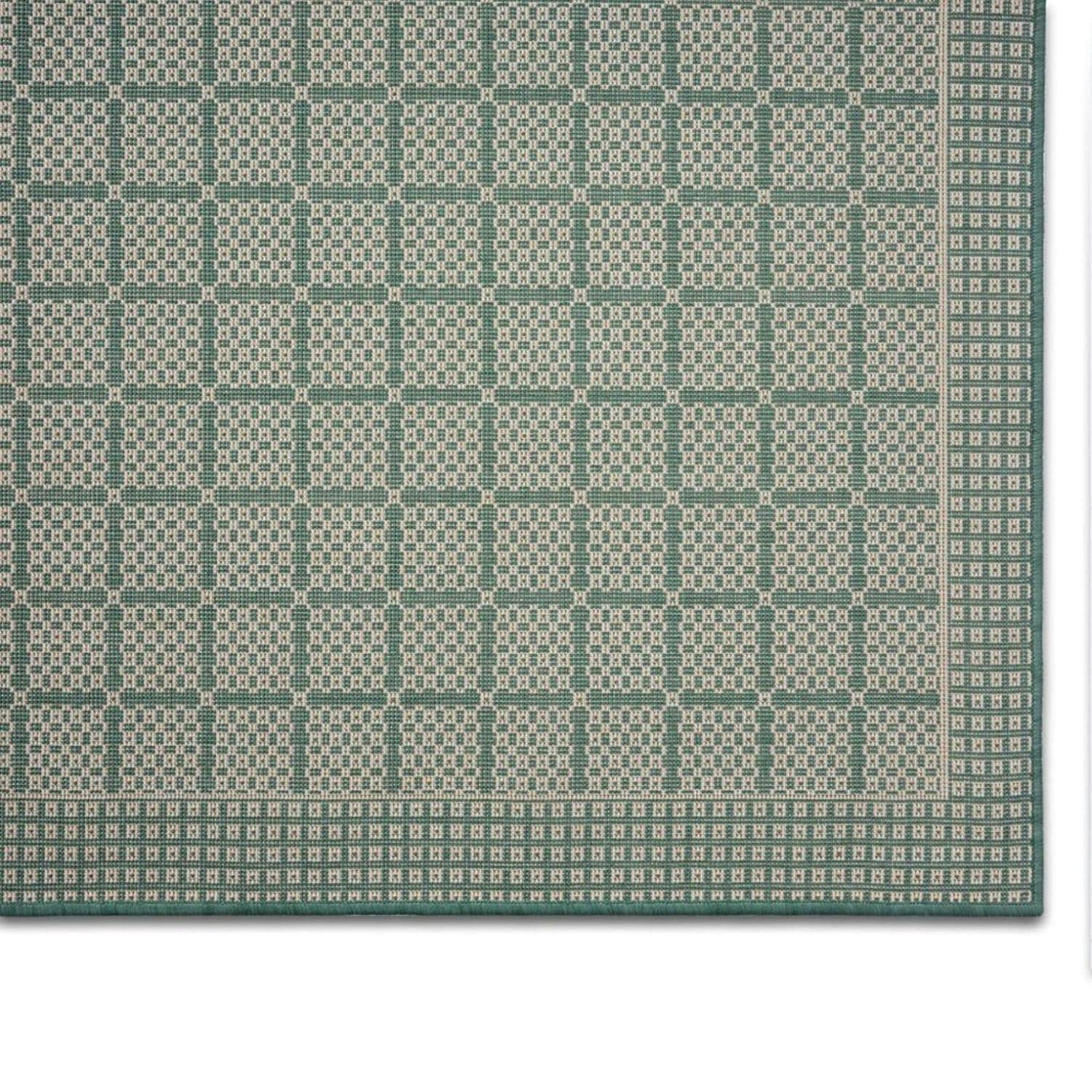 Nicole Miller New York Patio Country Luna Geometric Indoor/Outdoor Area Rug, Green/Beige