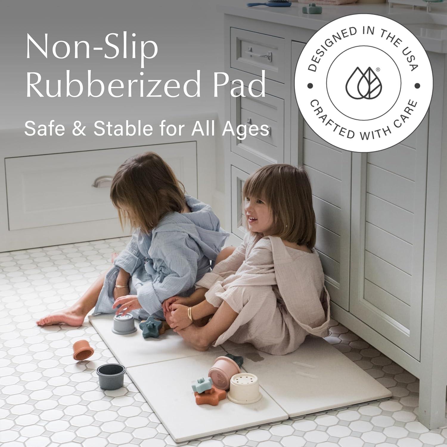 Large White Diatomaceous Earth Non-Slip Bath Mat