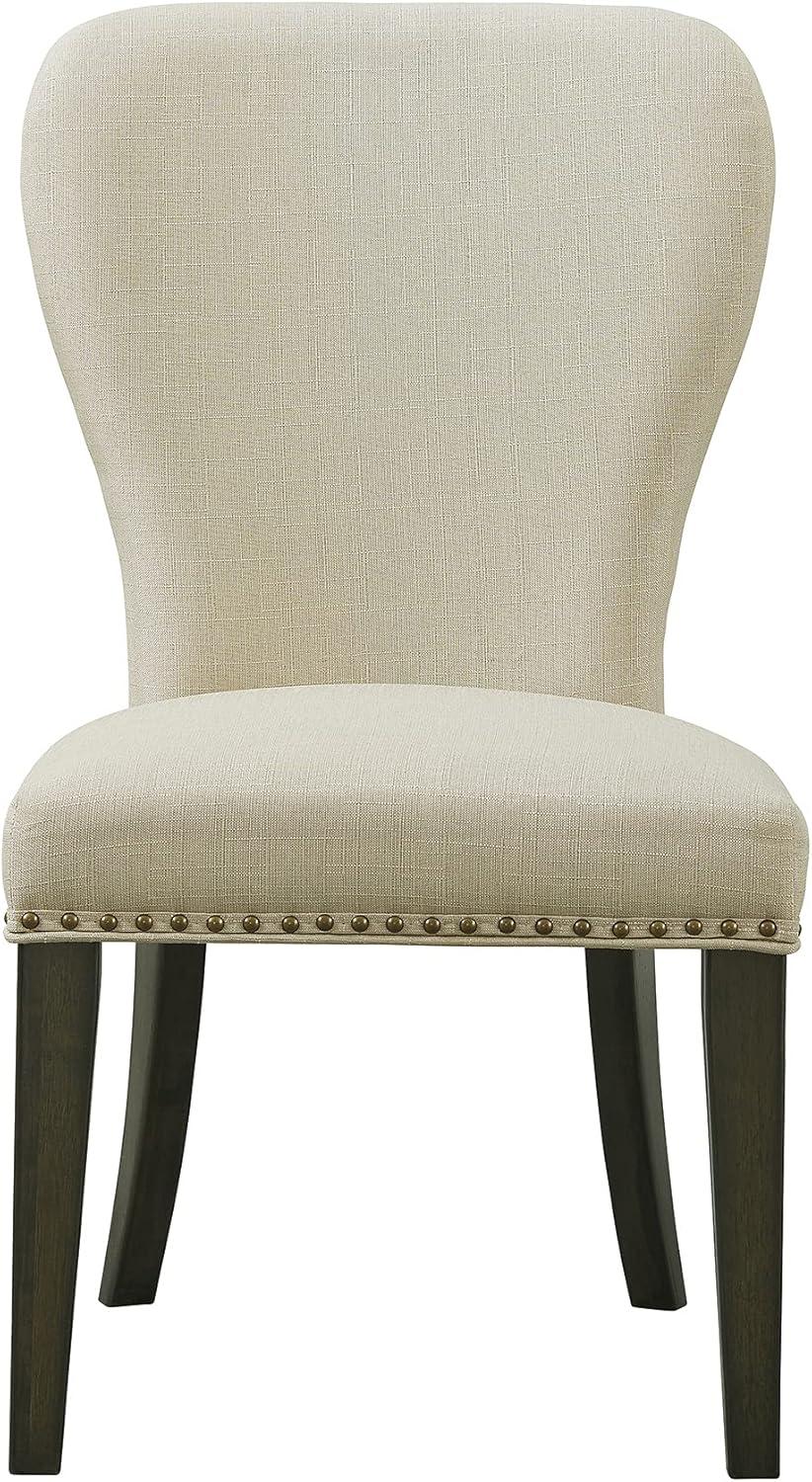 Savoy Cream Faux Leather Upholstered Side Chairs, Set of 2