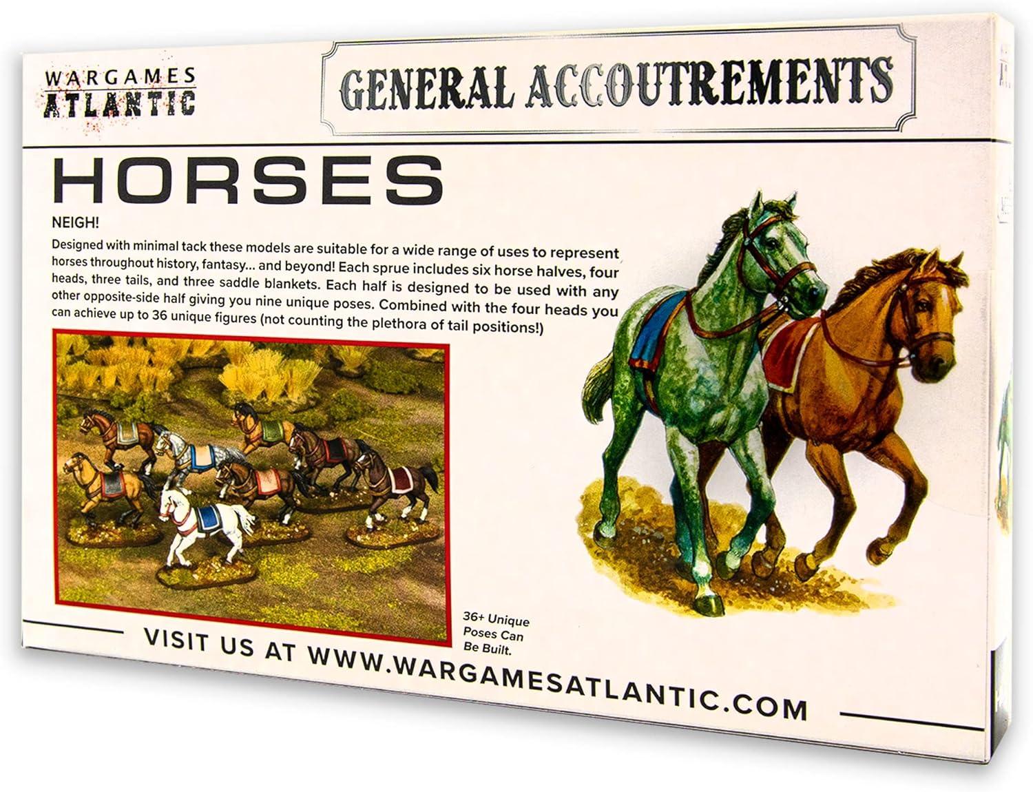 Wargames Atlantic General Accountrements - Horses New