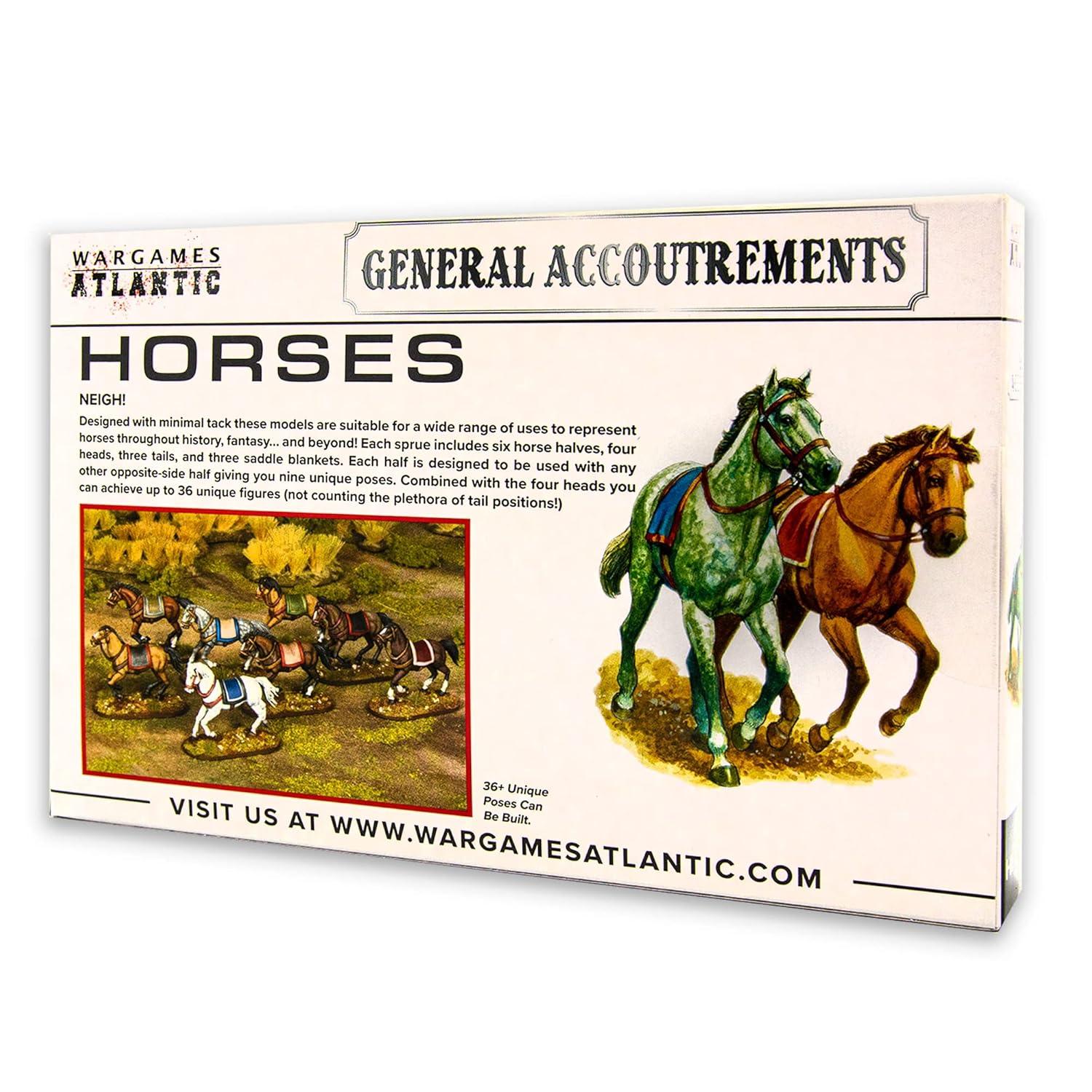 Wargames Atlantic General Accountrements - Horses New
