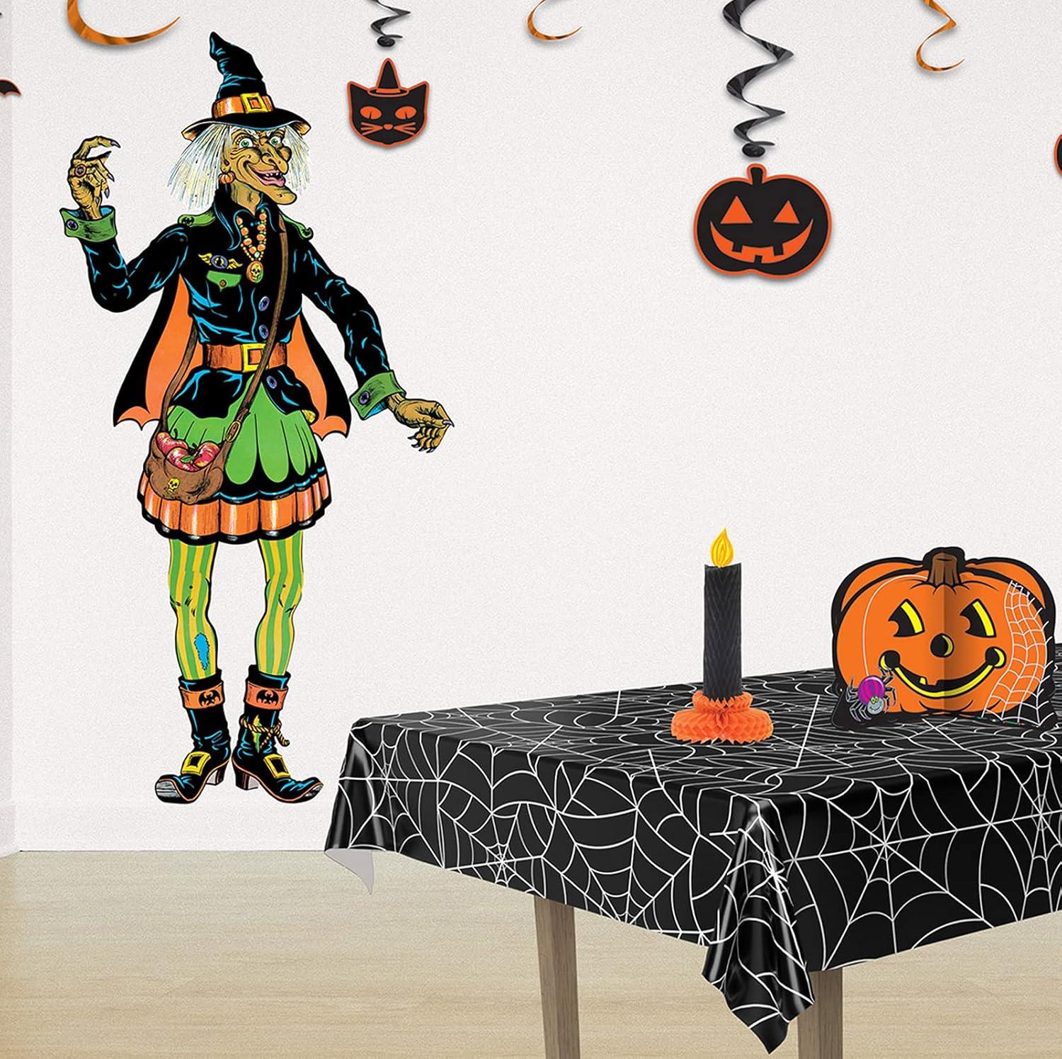 Beistle Vintage Halloween Jointed Witch, 4' 9", (1/Pkg) Multicolored