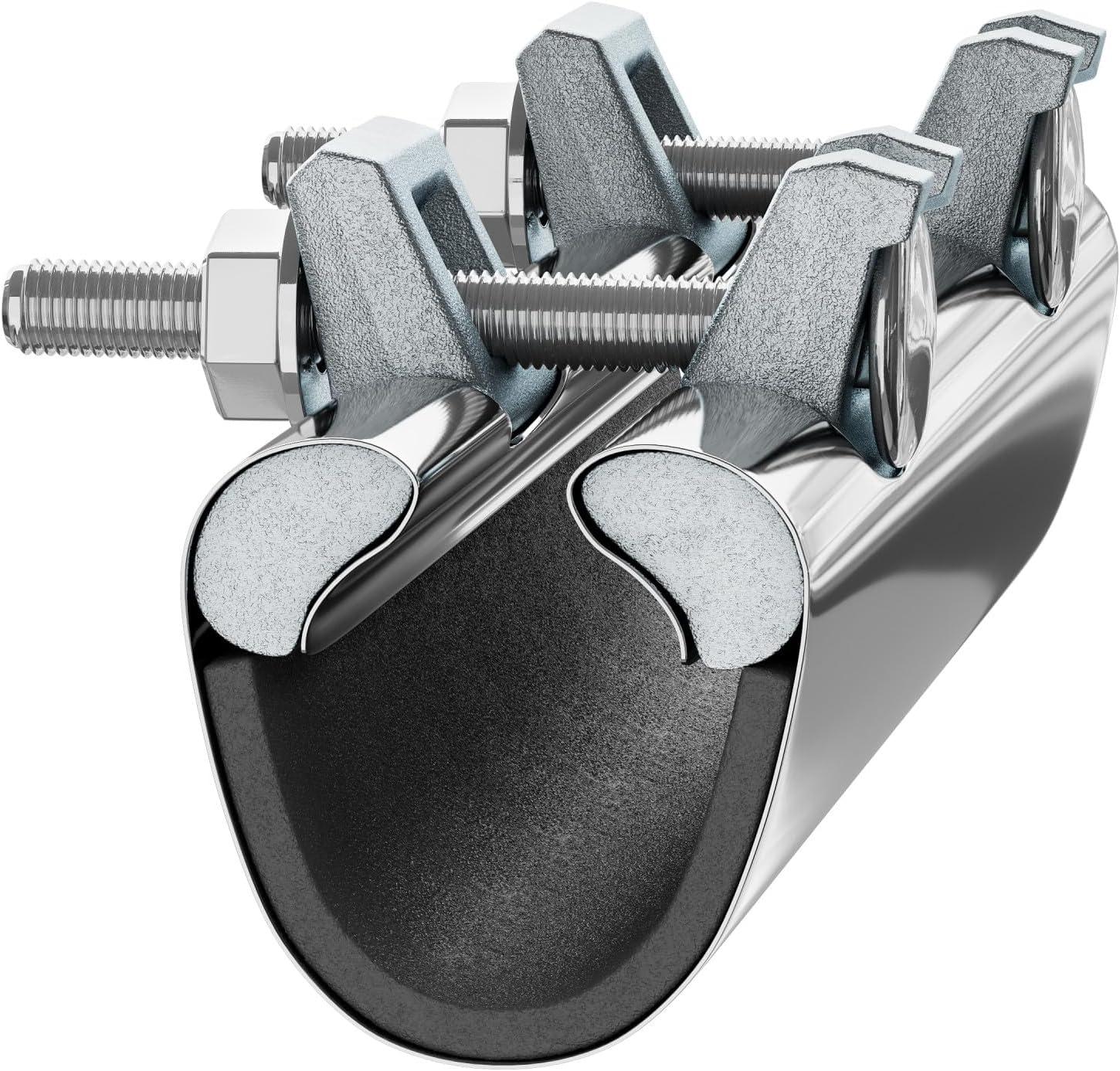 6" Stainless Steel Repair Clamp, Two Bolt, 1" IPS 1-1/4" CTS,PartNo R60100 Jones