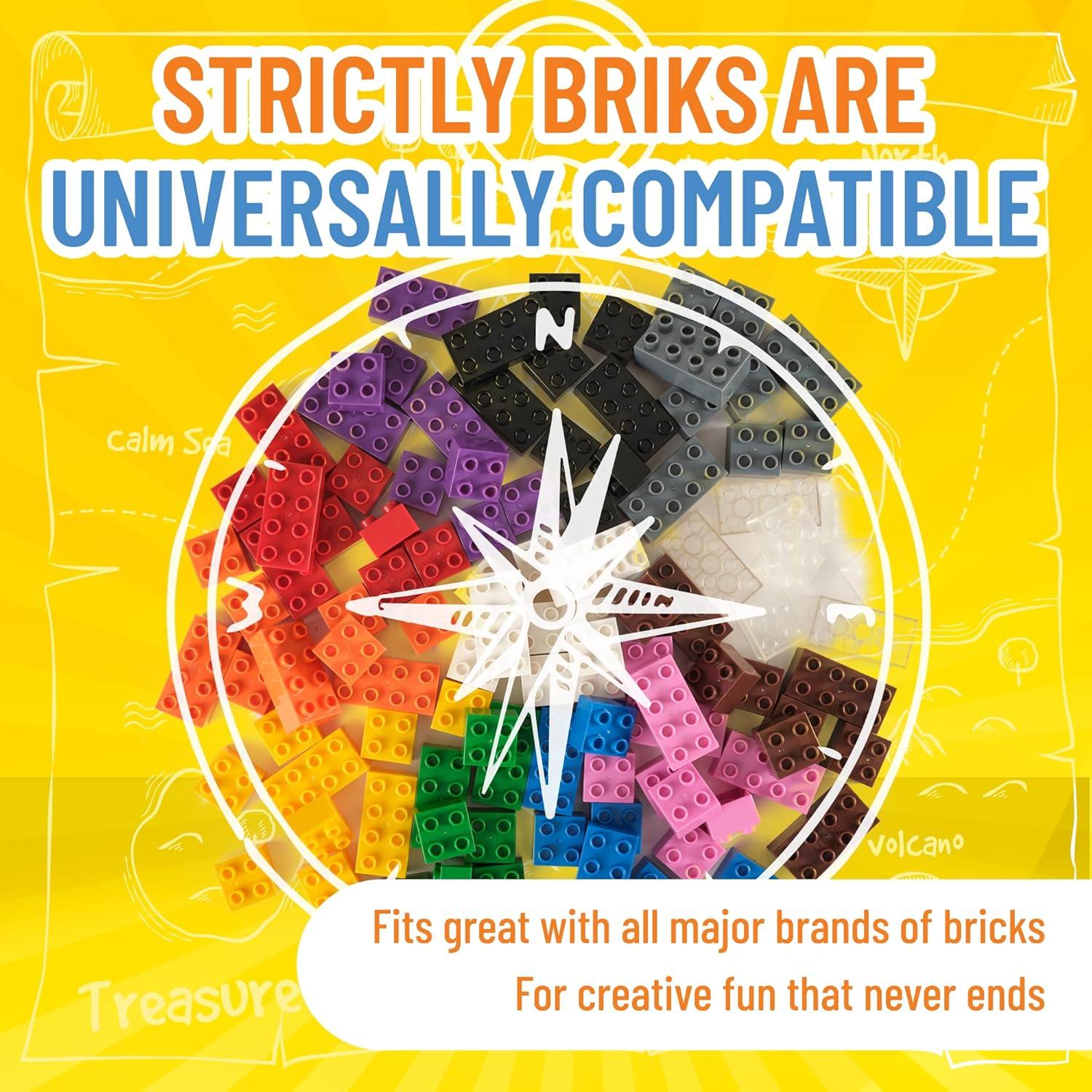 Strictly Briks Toy Large Building Blocks For Kids and Toddlers, Big Bricks Set For Ages 3 and Up, 12 Rainbow Colors, 108 Pieces
