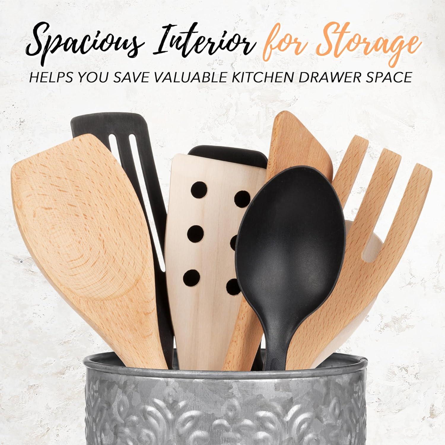 August Grove® Galvanized Utensil Crock